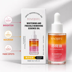 HAOJIFU Spot Dissolving Oil Whitening and Freckle Removing Essence bottle with dropper