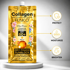 RAKO Collagen Ultra Protect SPF 60 PA+++ Dry Touch Sunblock pouch