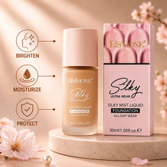 Bisimone Silky Ultra Wear Foundation 30ml bottle with pink packaging box
