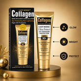 Lady Model Collagen Ultra SPF 90+ Dry Touch Sunscreen with UV protection for glowing and bright skin