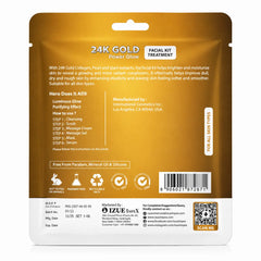 MoonStar 24K Gold Facial Kit Back Packaging