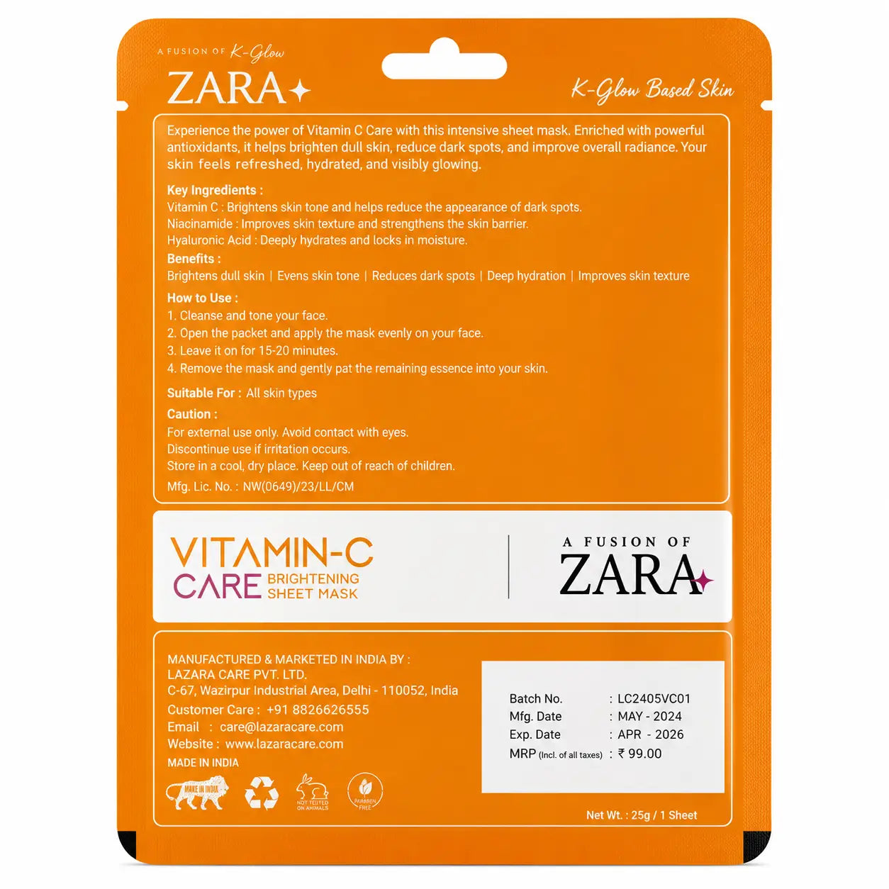 ATISUNDAR ZARA Vitamin-C Care 6 Steps Facial