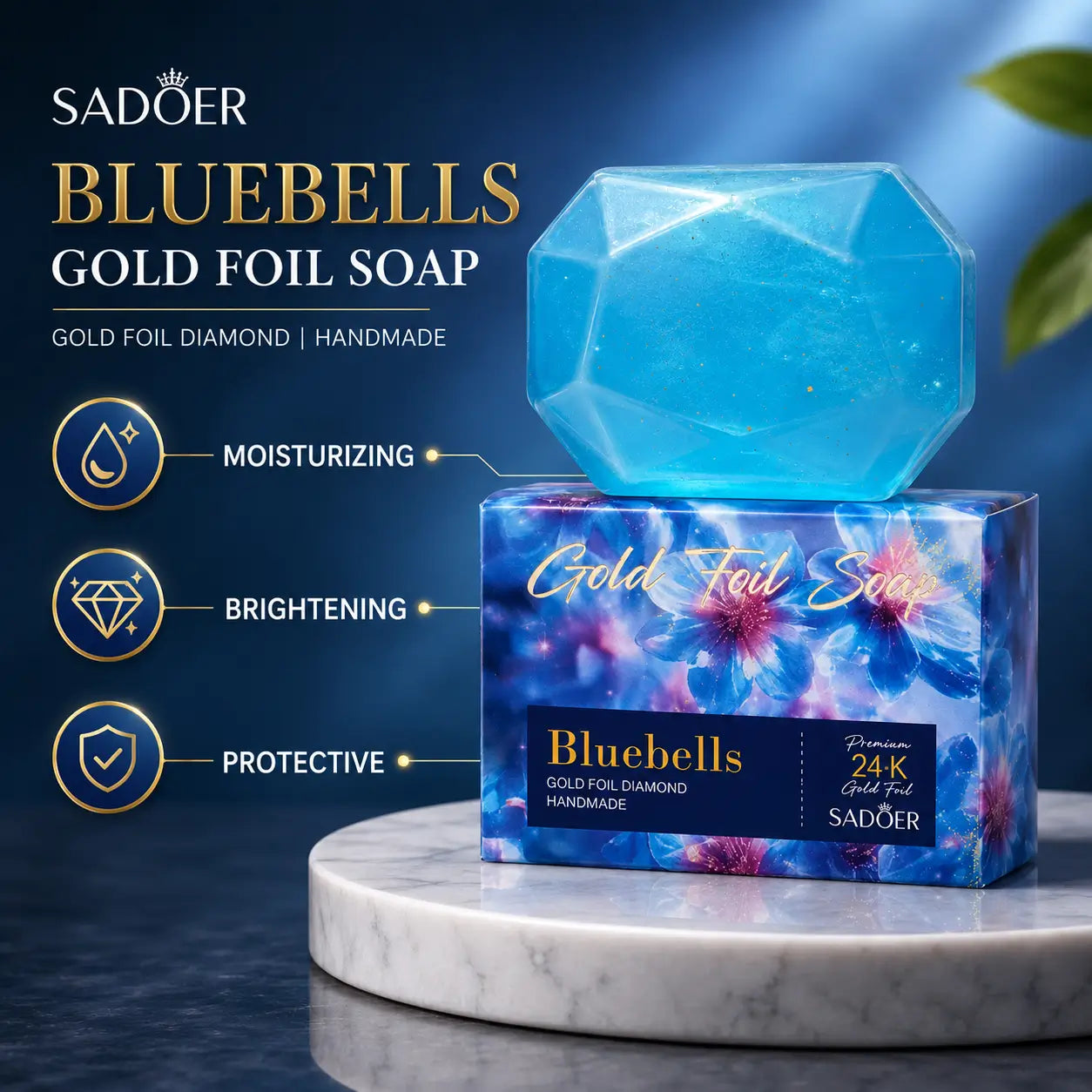 Bluebells Gold Foil Soap