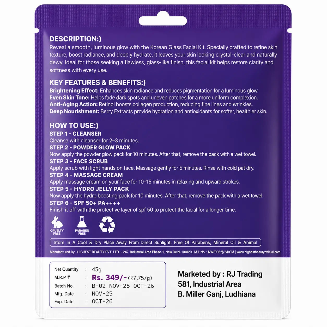 Korean Glass 6-Step Facial Kit