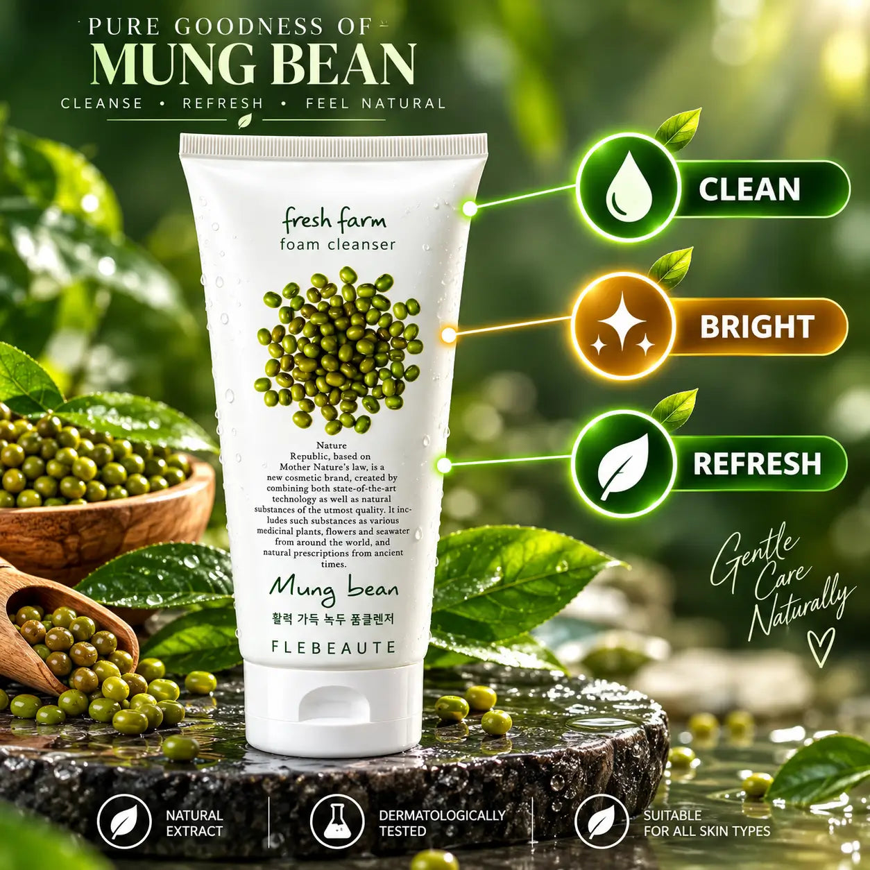 Mung Bean Foam Cleanser
