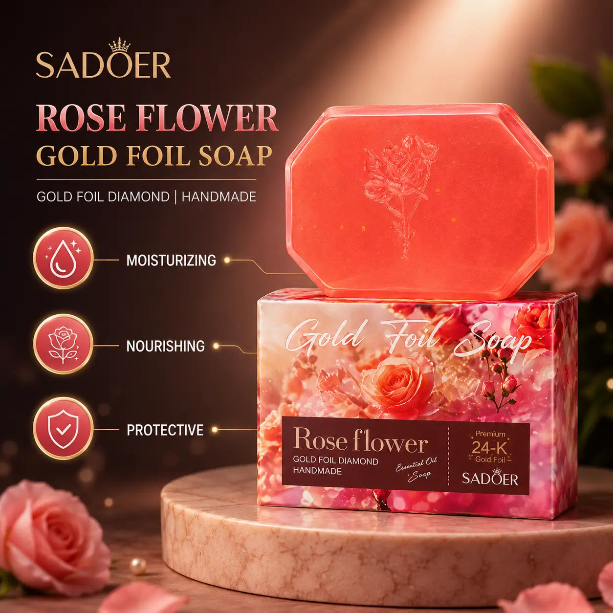 Rose Gold Foil Soap