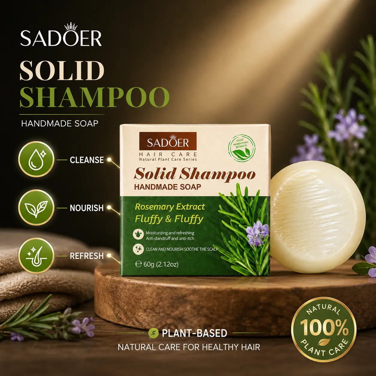 Rosemary Solid Shampoo Bar
