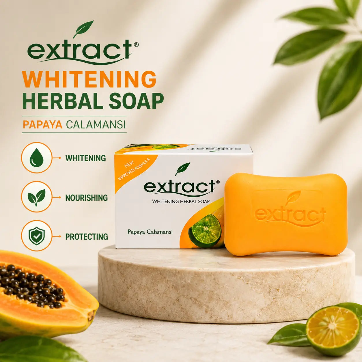 Whitening Herbal Papaya Calamansi Soap