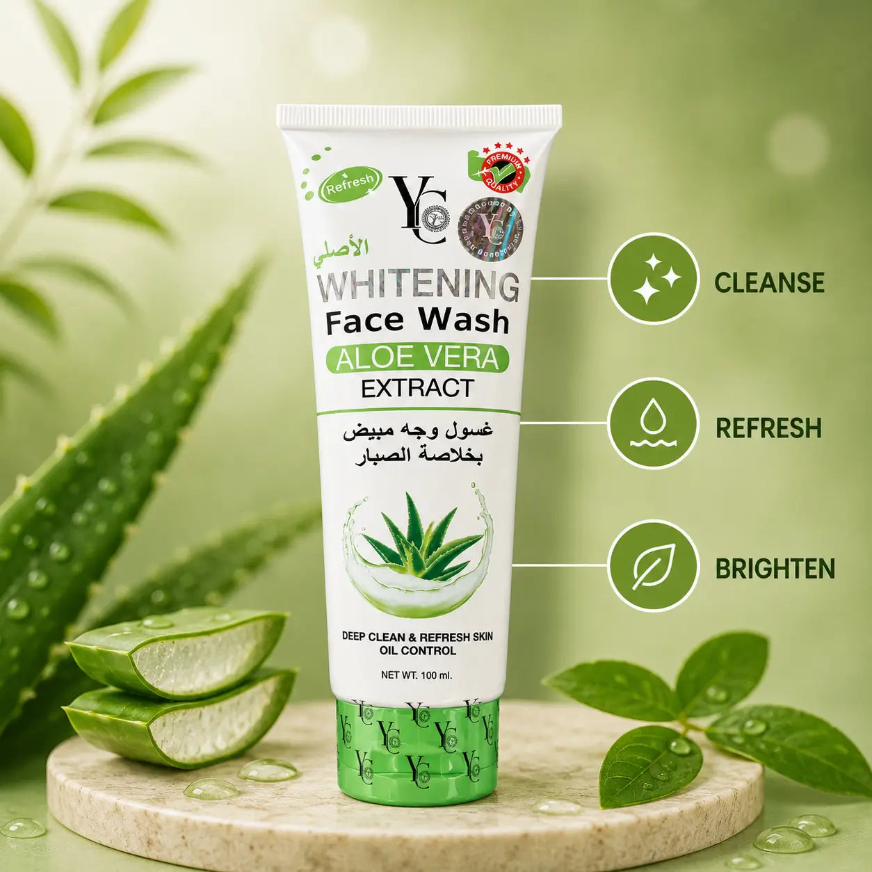 YC Aloe Vera Whitening Face Wash
