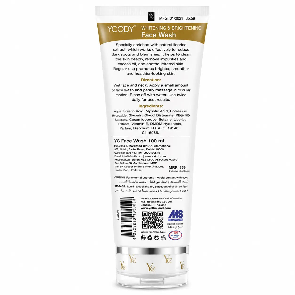 YC Donkey Milk Whitening Face Wash