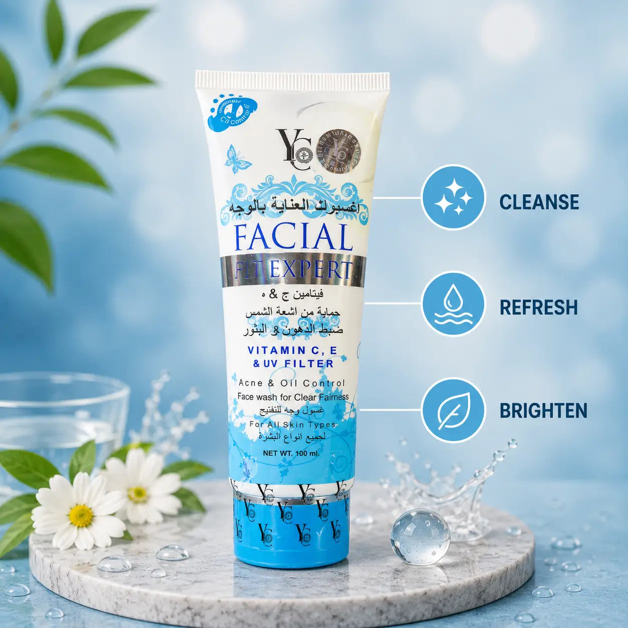 YC Fit Expert Vitamin C.E & UV Filter Facial Cleanser