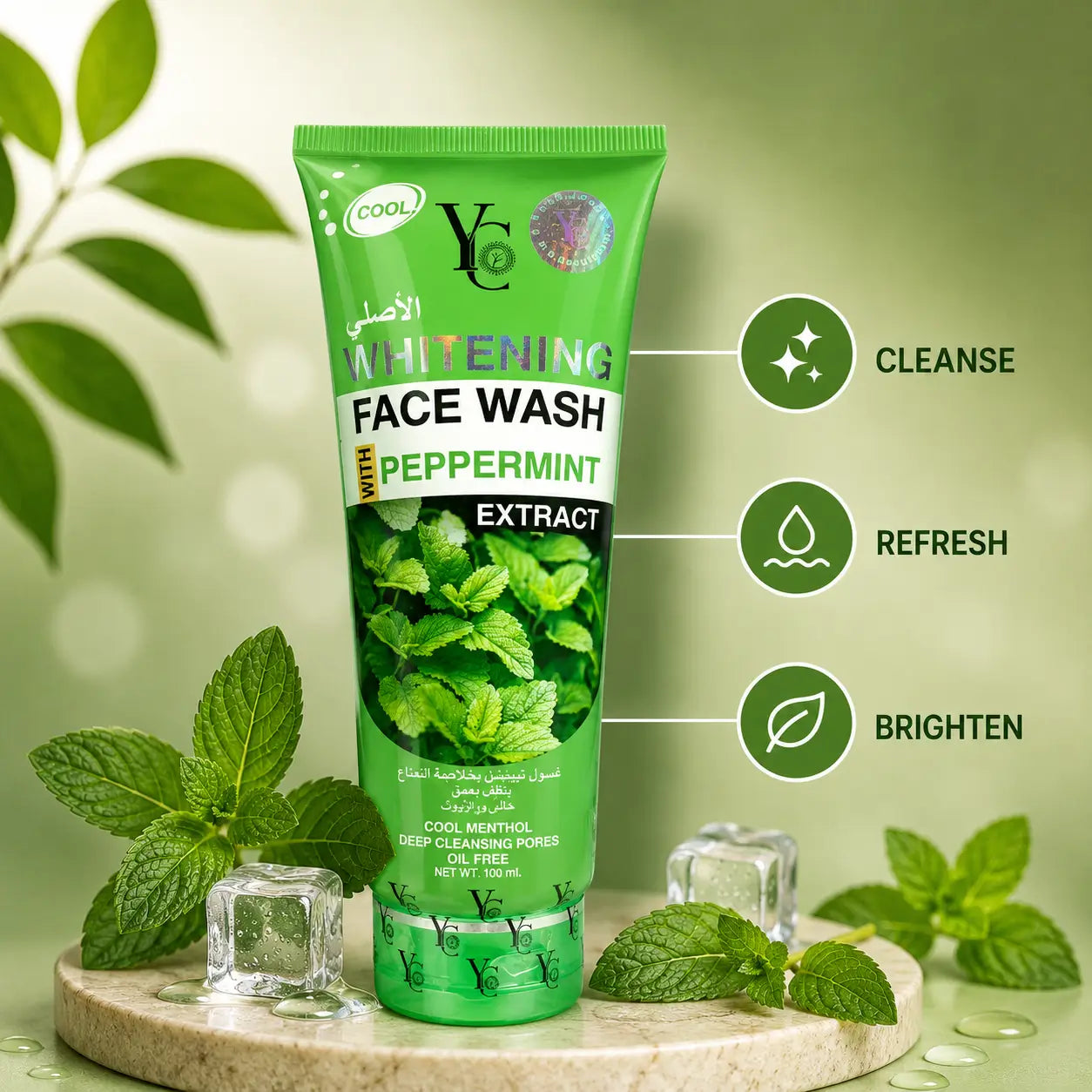 YC Whitening Peppermint Face Wash