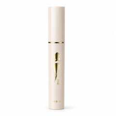BCM O KOL slim cream-colored mascara tube with a metallic gold emblem and gold accent band on a white background.