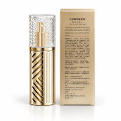Clincom Gold Plus Prestige Serum bottle with textured cap and matching product box