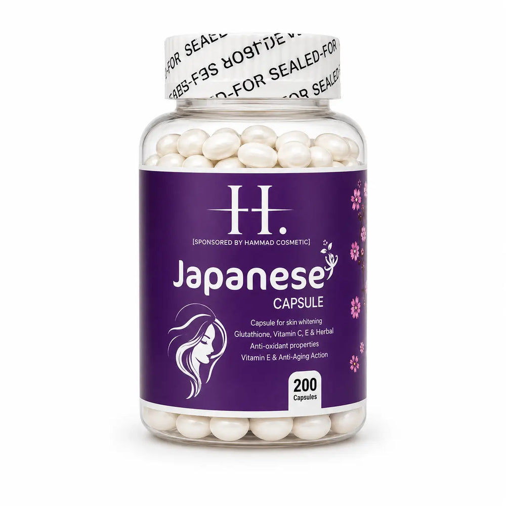 Japanese capsules supplement bottle with 200 capsules