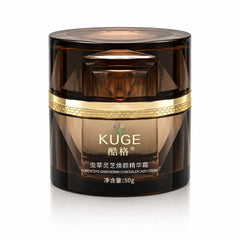 Front view of KUGE Cordyceps Multi Effect Face Cream 50g amber jar for nourishing, rejuvenating, and radiant skin