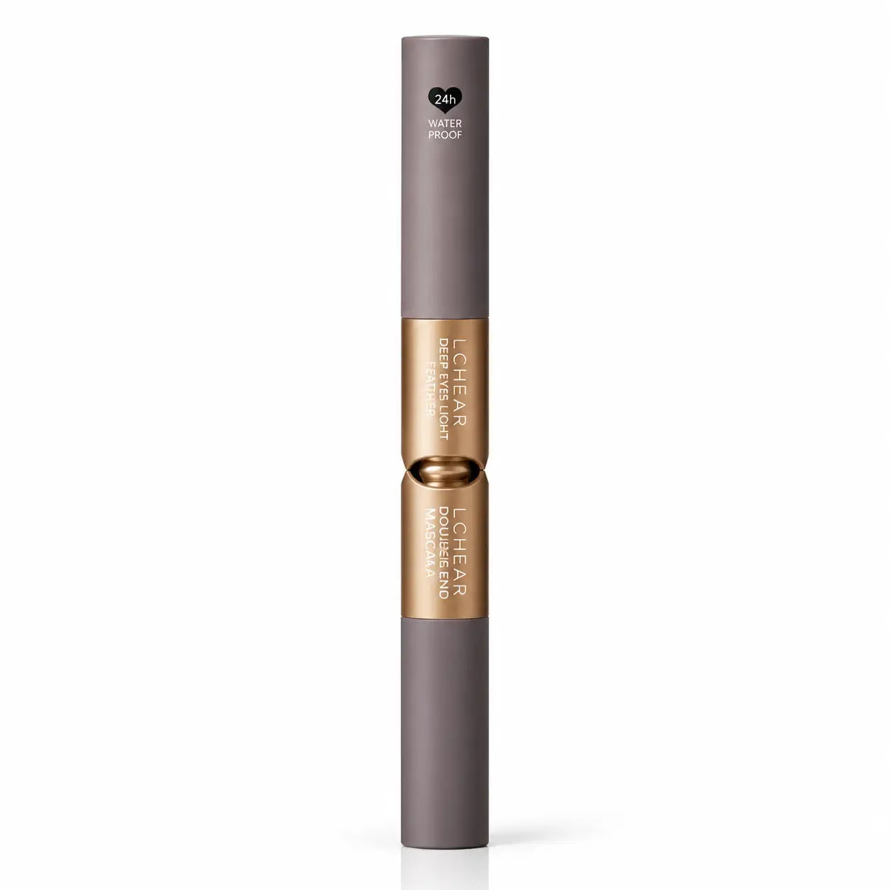 Loccitane ECHART Clear Water dual-ended waterproof mascara in taupe and gold packaging
