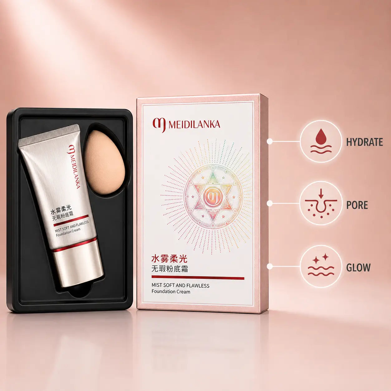 Meidilanika Mist Soft Foundation Korean Liquid Foundation in India
