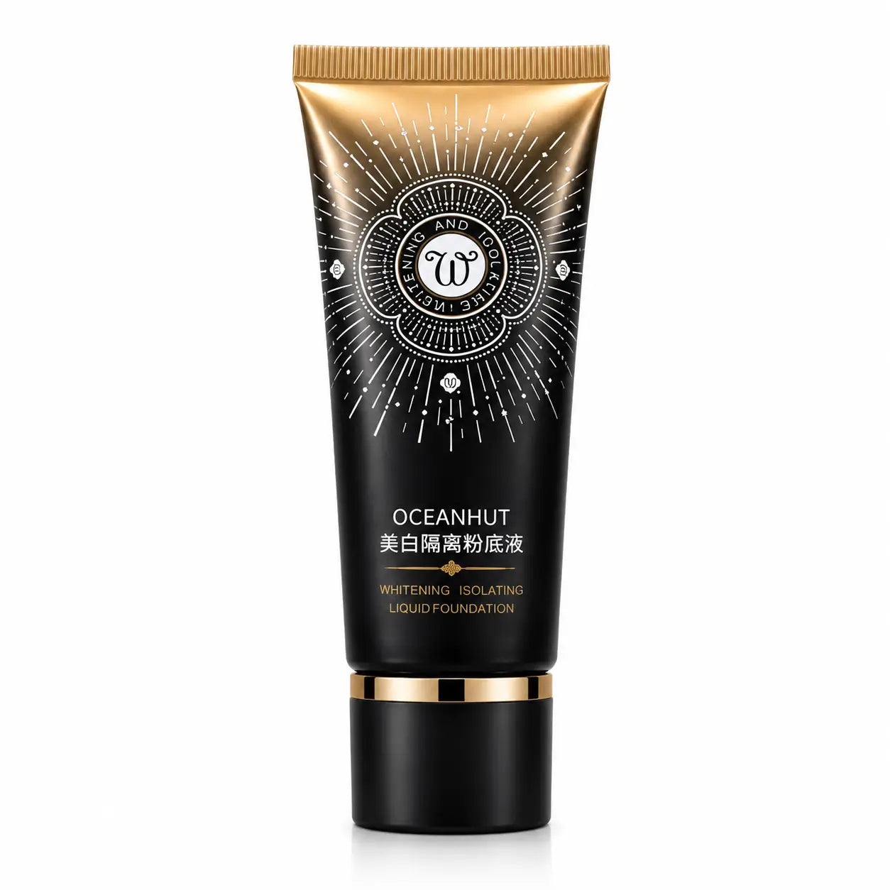 OCEANHUT Whitening Isolating Foundation 48g tube with product box, brightens skin, hydrates, and provides natural coverage.